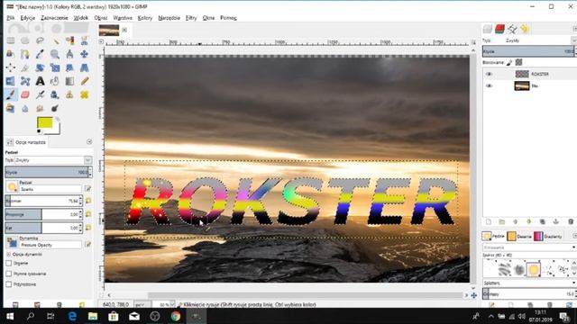 Jak zrobić fajny napis w Gimp na tło Pc смотреть онлайн