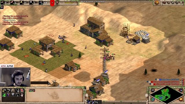 Professional AoE2 Player vs 2 Intermediate Players (1600) смотреть онлайн