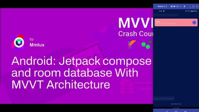 Android: Jetpack Compose and Room Database With MVVM architecture #1 смотреть онлайн
