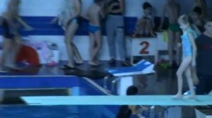 Прыжки в воду. Спад вперед. Данилова Дарья. Норматив 2разряд.бассейн Саратов