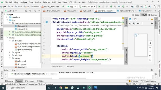 Splash Screen In Android Studio смотреть онлайн