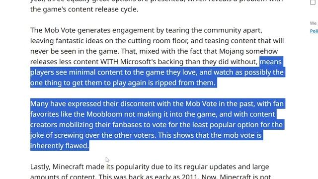 Will The Minecraft Mob Vote Be Cancelled? смотреть онлайн