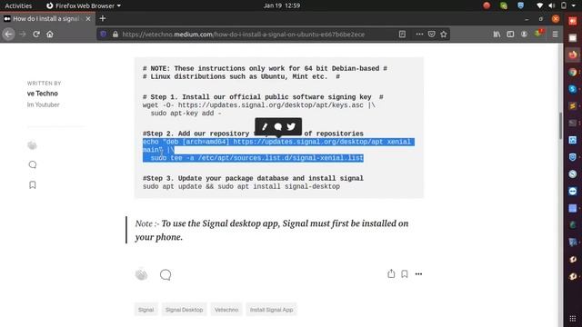 How do I install a Signal Desktop on Ubuntu? | vetechno смотреть онлайн