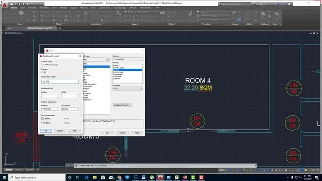 AutoCAD Tutorial | Tricks | Auto Update Room Area | Tagalog смотреть онлайн