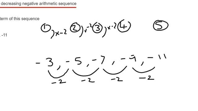 Nth Term Of A Decreasing Arithmetic Negative Number Sequene смотреть онлайн