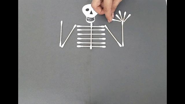 How To Make Human Skeleton - COTTON SWAB STICKS CRAFTS IDEA - DIY CRAFTS AND EASY PAPER IDEAS смотреть онлайн