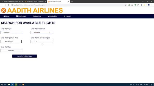 AIRLINE TICKET RESERVATION IN PHP | Source Code & Projects смотреть онлайн