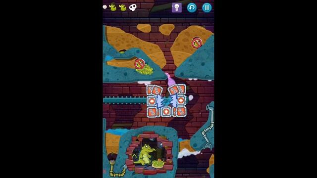 Прохождение игры "Крокодильчик Свомпи 2", уровень 93 "Аж зубы сводит", все утки и сокровища. смотреть онлайн