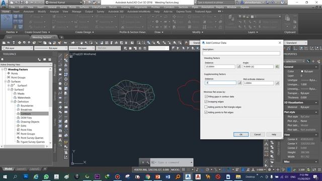 Weeding Factors & Supplementing Factors to a surface in civil 3d انشاء خطوط الكنتور والبركلين بجودة смотреть онлайн