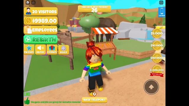 *ALL* FREE CODES [Egg Hunt] ZOO TYCOON | ROBLOX GamePlay смотреть онлайн