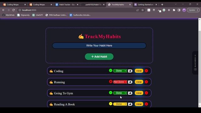 Habit Tracker #nodejs #express #mongodb #ejs #skillTest #backend смотреть онлайн