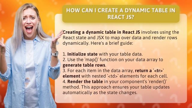 How Can I Create a Dynamic Table in React JS? смотреть онлайн