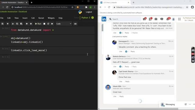 LinkedIn Load Comments | LinkedIn Comment Scraper | - Python,DataKund смотреть онлайн