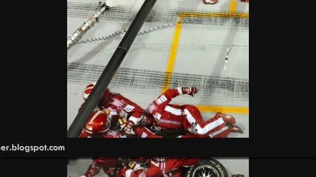 Ferrari pit crew injured - Singapore F1 Grand Prix смотреть онлайн