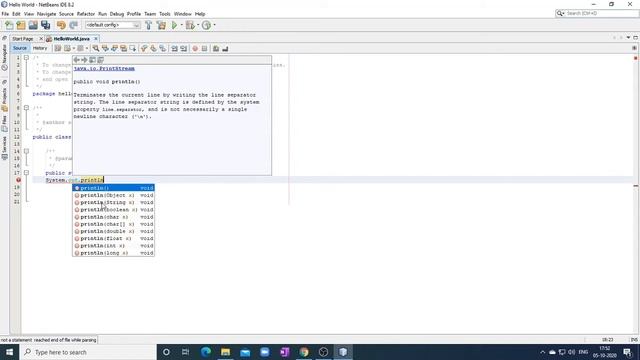 Java Program to print Hello World смотреть онлайн