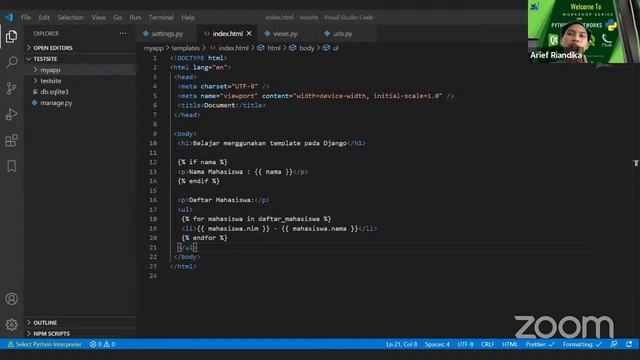 Workshop Series on Python Framework - Django смотреть онлайн