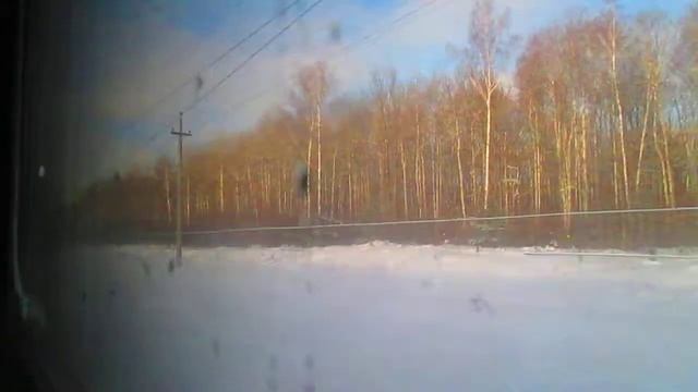 Поезд 29Н "Кузбасс" Кемерово-Москва 06.01.2015. Станция Вязники, платформа Сеньково смотреть онлайн