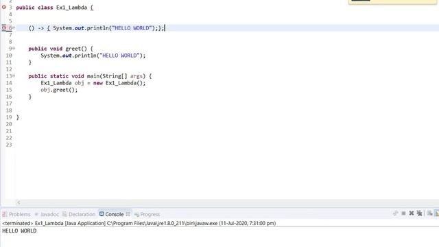 JAVA 8 LAMBDA PART 1 Hands On смотреть онлайн