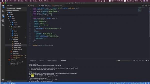 010   npm run build and npm run serve