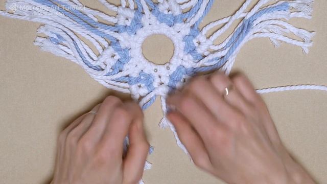 Macrame snowflake diy| Macrame diy | Macrame snowflake tutorial смотреть онлайн