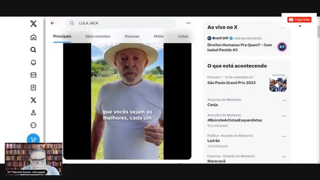 AO VIVO-BOLSONARO na PRAIA-LULA GRAVA VIDEO COM JACA e NINGUEM ENTENDE смотреть онлайн