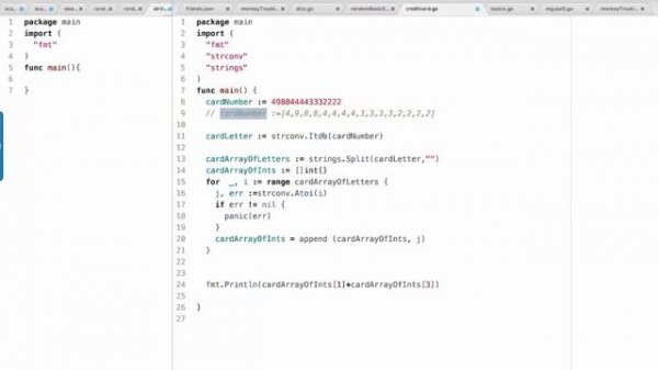 golang convert int into an array of ints