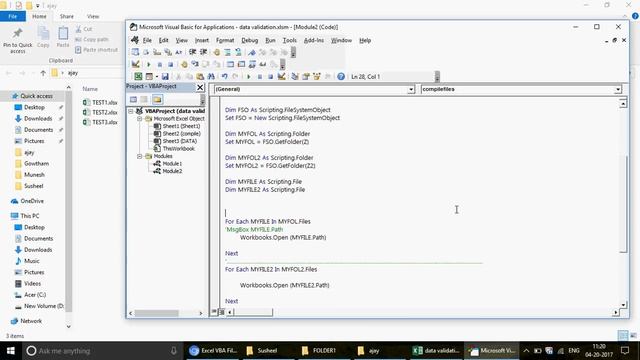 Learn MS Excel - Video 393- VBA - Case Study- Compile Data from Folders смотреть онлайн