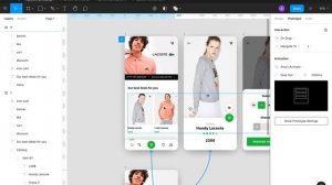 Кликабельный прототип и анимация интерфейса в Figma.