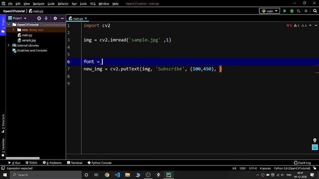 Writing Text on Images using OpenCV | Part 5 смотреть онлайн