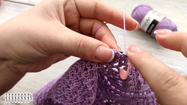Детский топ «Сирень» крючком (часть 2) 🌸 Girls crochet top «Lilac» free pattern смотреть онлайн