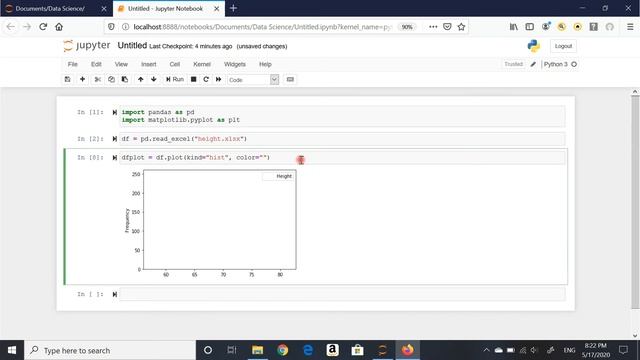 Creating a simple histogram with Jupyter Notebook смотреть онлайн