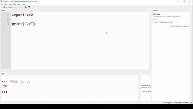 opencv thonny смотреть онлайн