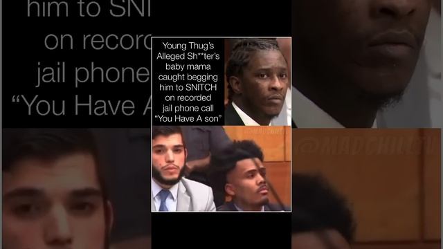 #YOUNGTHUG'S ALLEGED SH**TER RECORDED ON JAIL PHONE BEING CONVINCED BY HIS BABY MOM TO SNITCH ‼️? смотреть онлайн