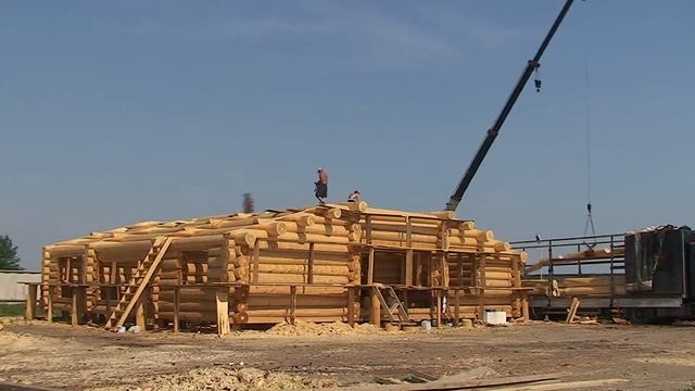 Разборка сруба и погрузка в фуру смотреть онлайн