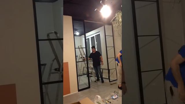 Лофт перегородка, монтаж лофт перегородки. смотреть онлайн