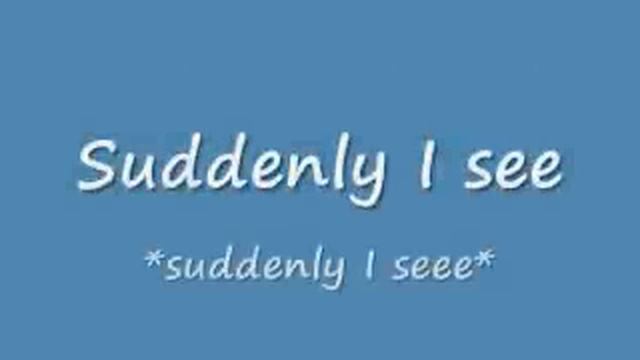 Suddenly I See with lyrics, by KT Tunstall смотреть онлайн
