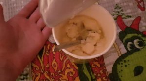 Пробую бизнес ланч картофельное пюре быстрого приготовления с курицей - и поздравление с рождеством