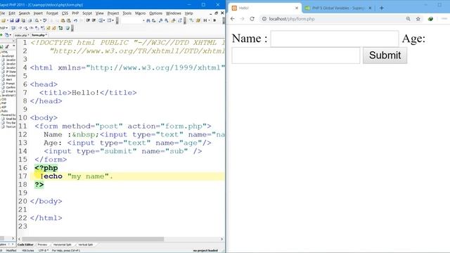 Send data from Browser to Server In PHP #7 смотреть онлайн