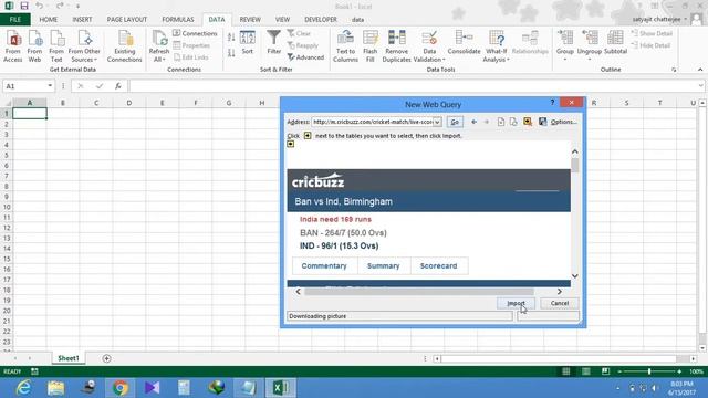 Live Cricket Score In EXCEL sheet смотреть онлайн