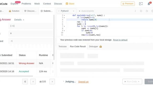 Maximum subarray Sum Leetcode || Python || Kadane's Algorithm смотреть онлайн