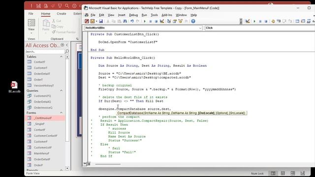 How To Compact and Repair Your Microsoft Access Database Using VBA смотреть онлайн