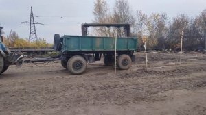 Упражнение "заезд в бокс с прицепом" на тракторе кат. С (МТЗ)