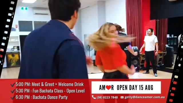 Fun Bachata Class & Dance Party | Amor Open Day once a month Sunday 5 PM | Save the Date Sun 15 Aug смотреть онлайн