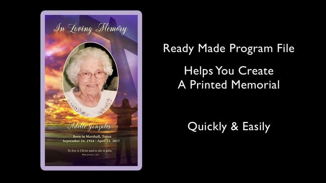 DIY Obituary - Using An Obituary Template - Obituary Program смотреть онлайн
