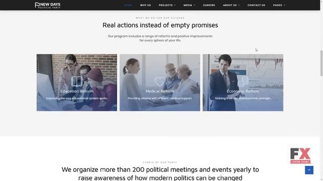 New Days - Political Party Responsive Multipage Website Template TMT смотреть онлайн