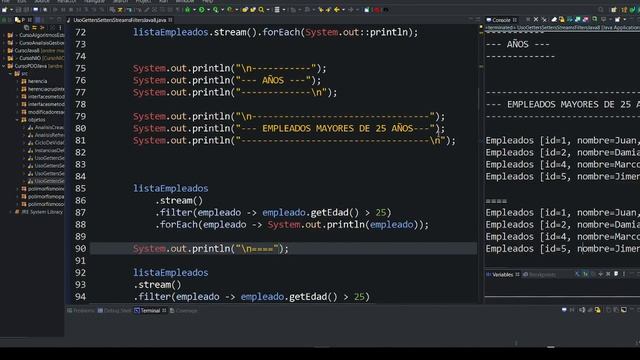 31. Uso de filters, streams, forEach y lambdas (Parte 03) | POO con Java смотреть онлайн