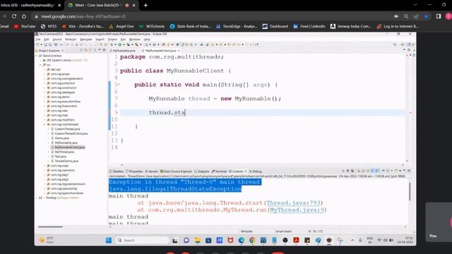 MultiThreading 03 Thread Creation by Implementing Runnable Interface 2023 04 14 converted смотреть онлайн