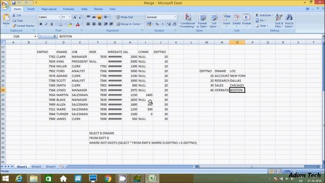 Display City That Has No Employee in Oracle Database смотреть онлайн