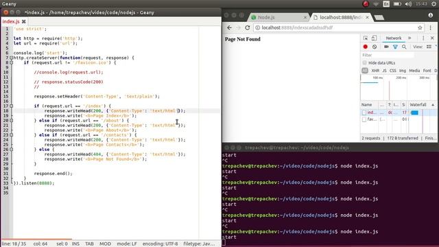 Добавляем страницу 404 NodeJS смотреть онлайн