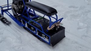 Мини снегоход Альбатрос 8 л.с., обзор, тест